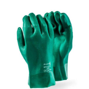 Heavy Duty Green PVC Gloves 27cm